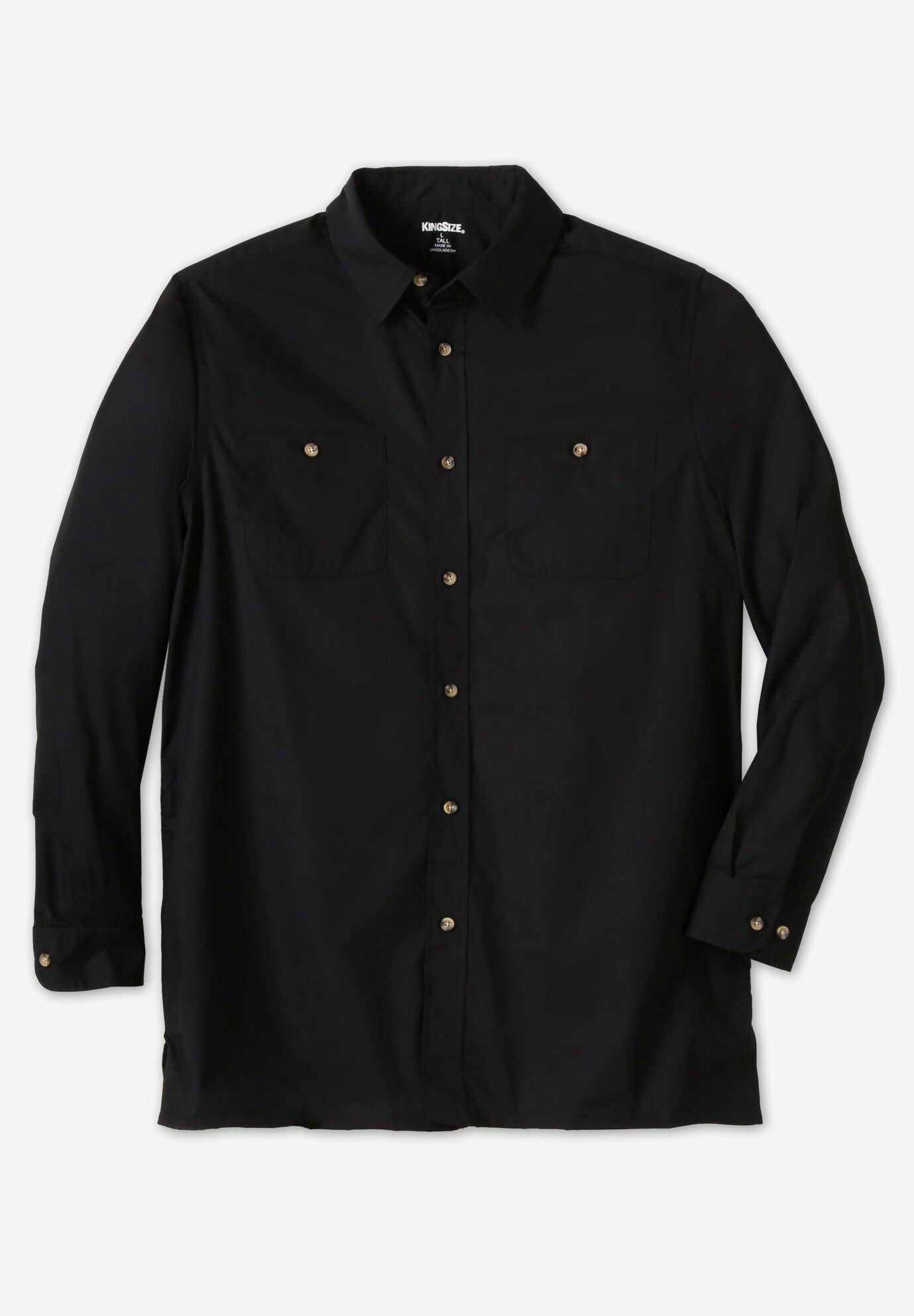 Long-sleeve pocket sport shirt, BLACK, hi-res image number 0