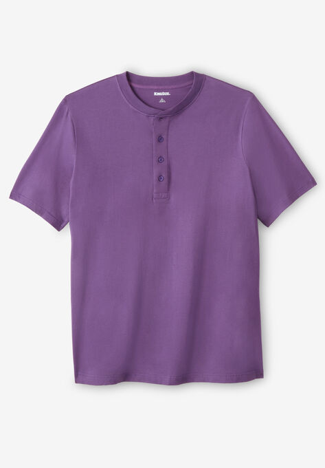 Shrink-Less™ Lightweight Henley T-Shirt, VINTAGE PURPLE, hi-res image number null