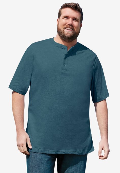 Shrink-Less™ Lightweight Henley T-Shirt, , alternate image number null