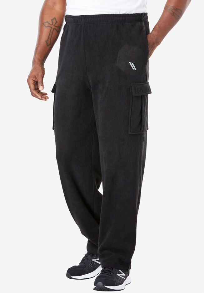 Cargo Fleece Tech Pants by KS Sport™, BLACK, hi-res image number null