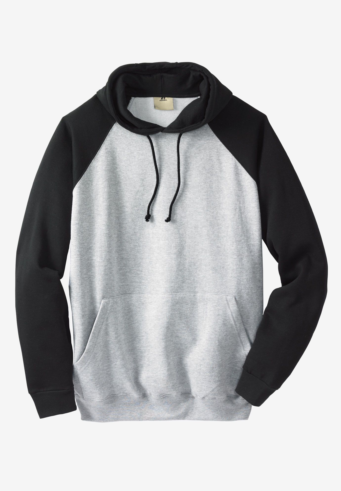 Raglan Pullover Hoodie by Russell Athletic&reg;, HEATHER BLACK, hi-res image number 0