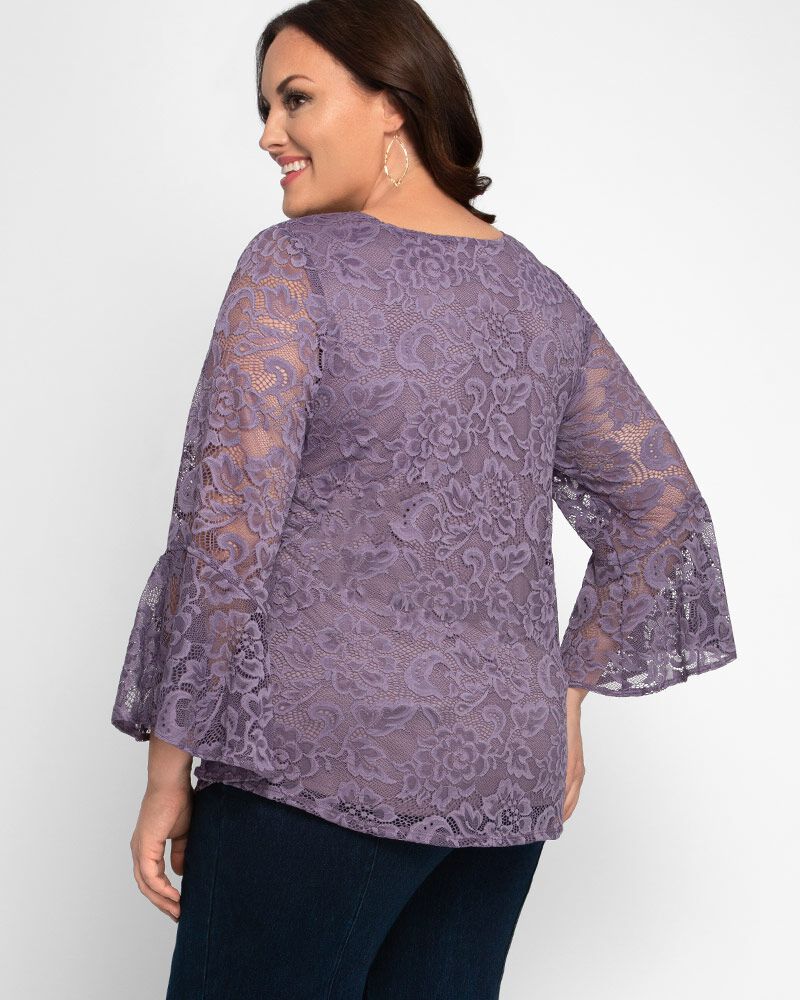 Lauren Lace Top, Purple, alternate image number 2