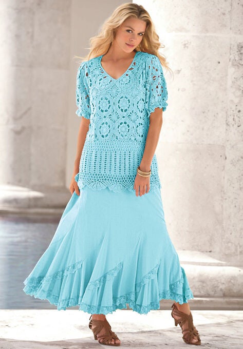 French Crochet Sweater, , alternate image number null