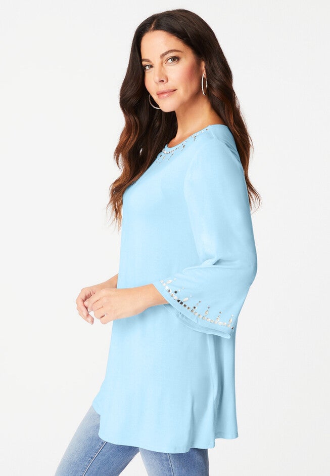 Diamante Boatneck Tee., , alternate image number 2