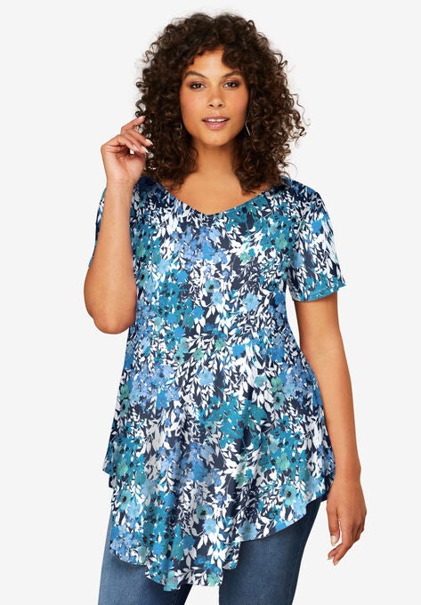Swing Ultra Femme Tunic, NAVY GARDEN GROVE, hi-res image number null