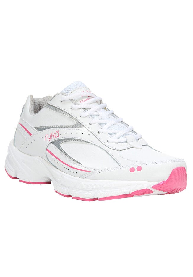 Comfort Walk Sneakers by Ryka®, WHITE SILVER PINK, hi-res image number 0