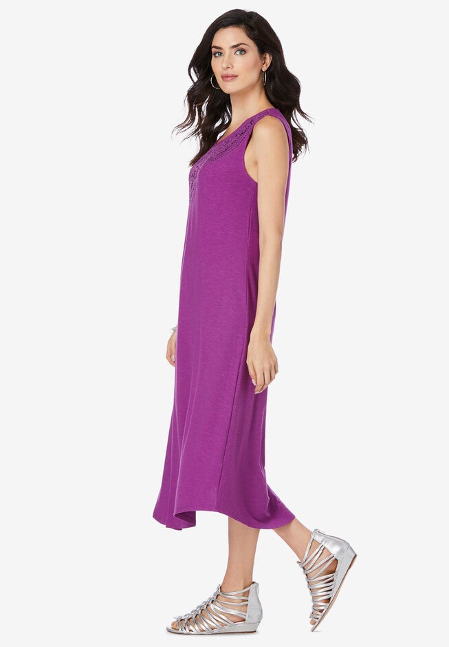 Lace Tank Dress, , alternate image number 2