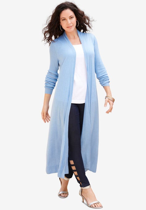 extra long sweater duster