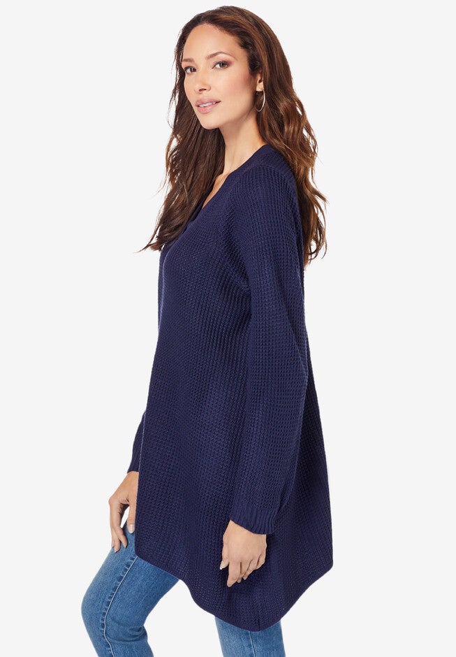 V-Neck Thermal Pullover, , alternate image number null