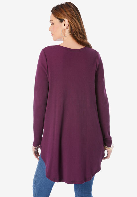 V-Neck Thermal Maxi Tunic, , on-hover image number null