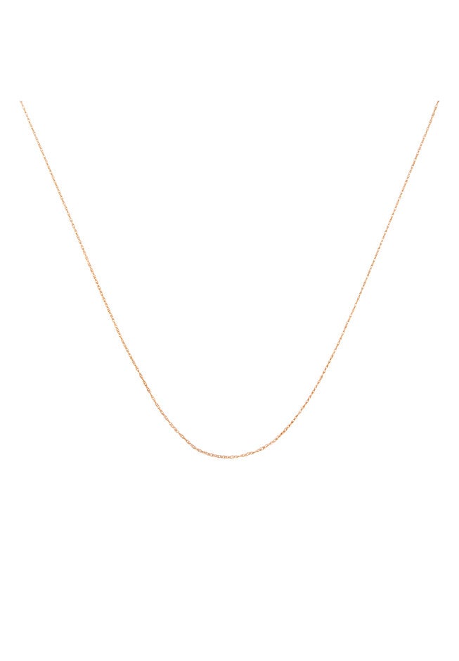 Solid Rose Gold Rope Chain Necklace Unisex Chain 20 inches, ROSE GOLD, hi-res image number 0