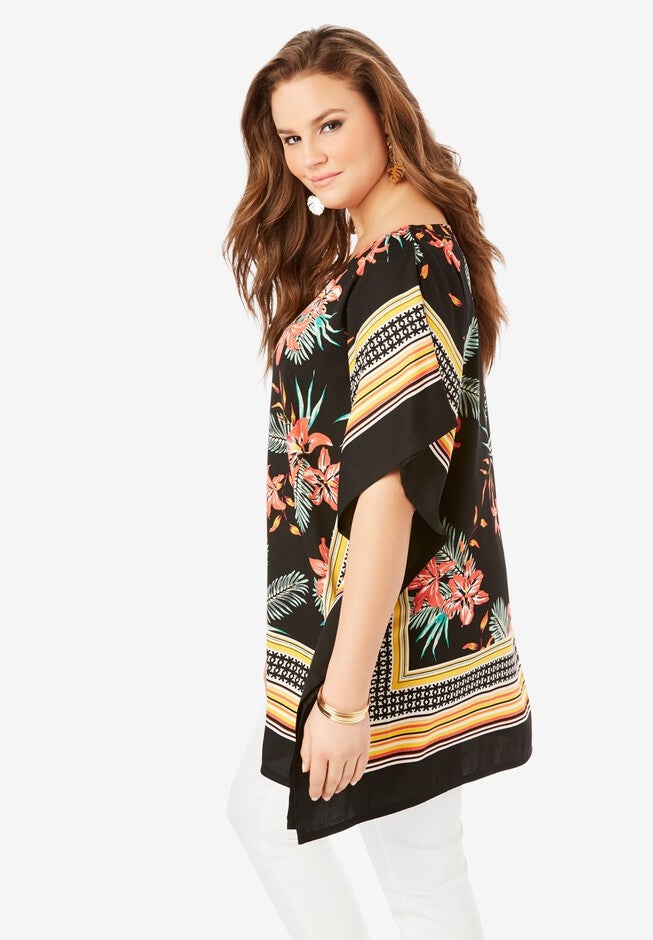 Handkerchief-Hem Caftan, , alternate image number 2