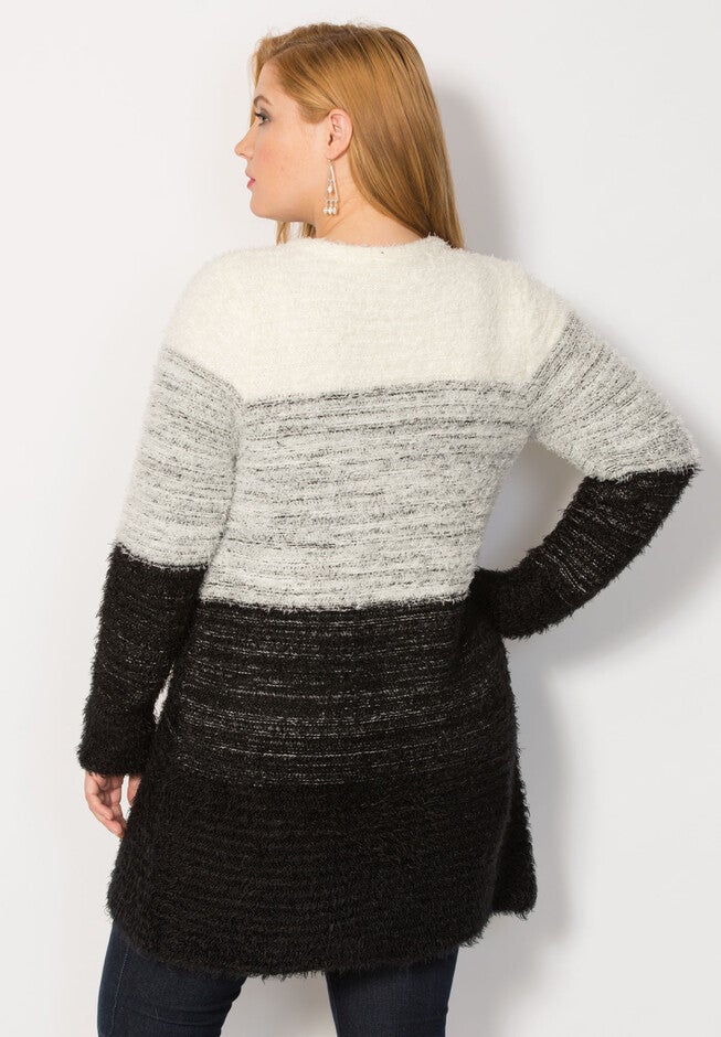 Ombre Eyelash Cardigan Sweater, , on-hover image number null