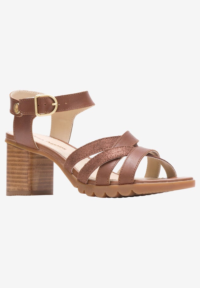 Griffon Qtr Strap Sandals , TAN LEATHER, hi-res image number null