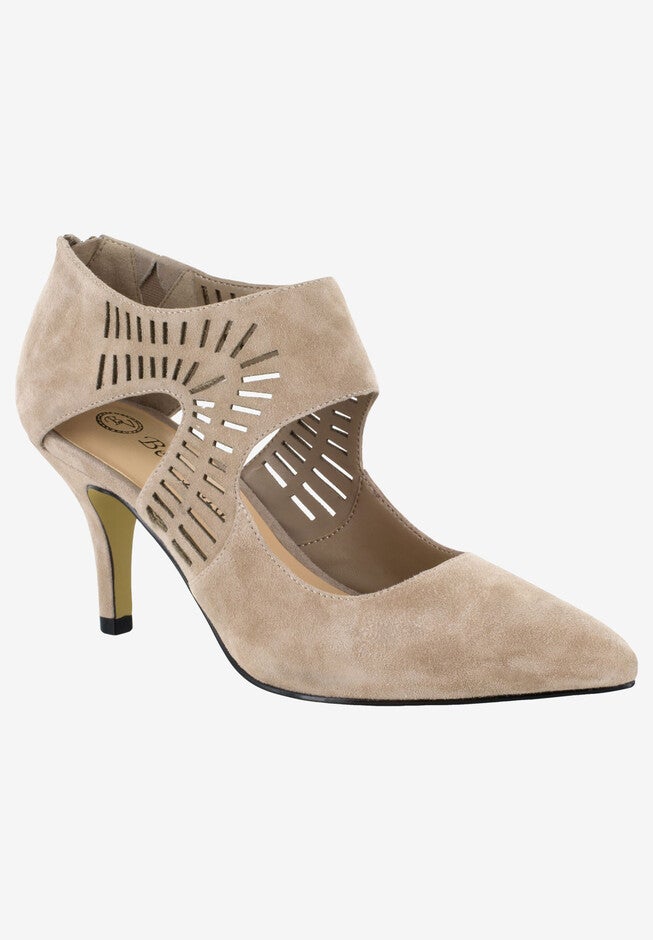 Dani Dress Pumps by Bella Vita®, ALMOND KID SUEDE, hi-res image number null