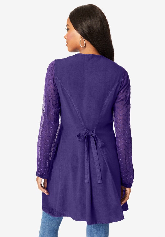 Velvet and Acid Wash Big Shirt., , on-hover image number null