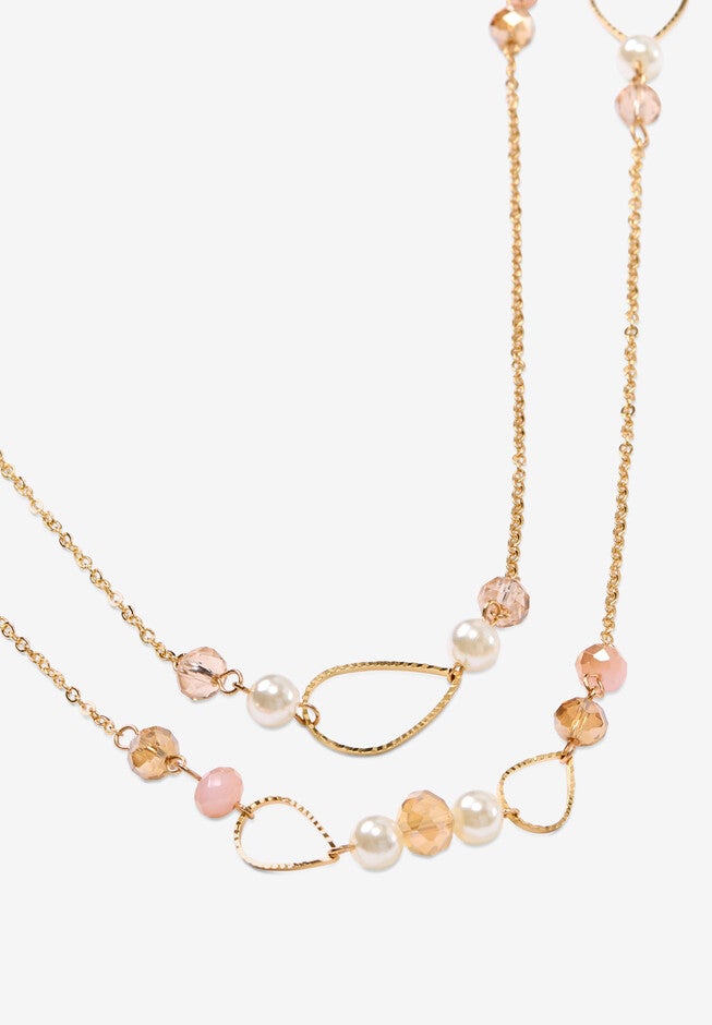 Beaded Chain Layered Necklace, , alternate image number 2