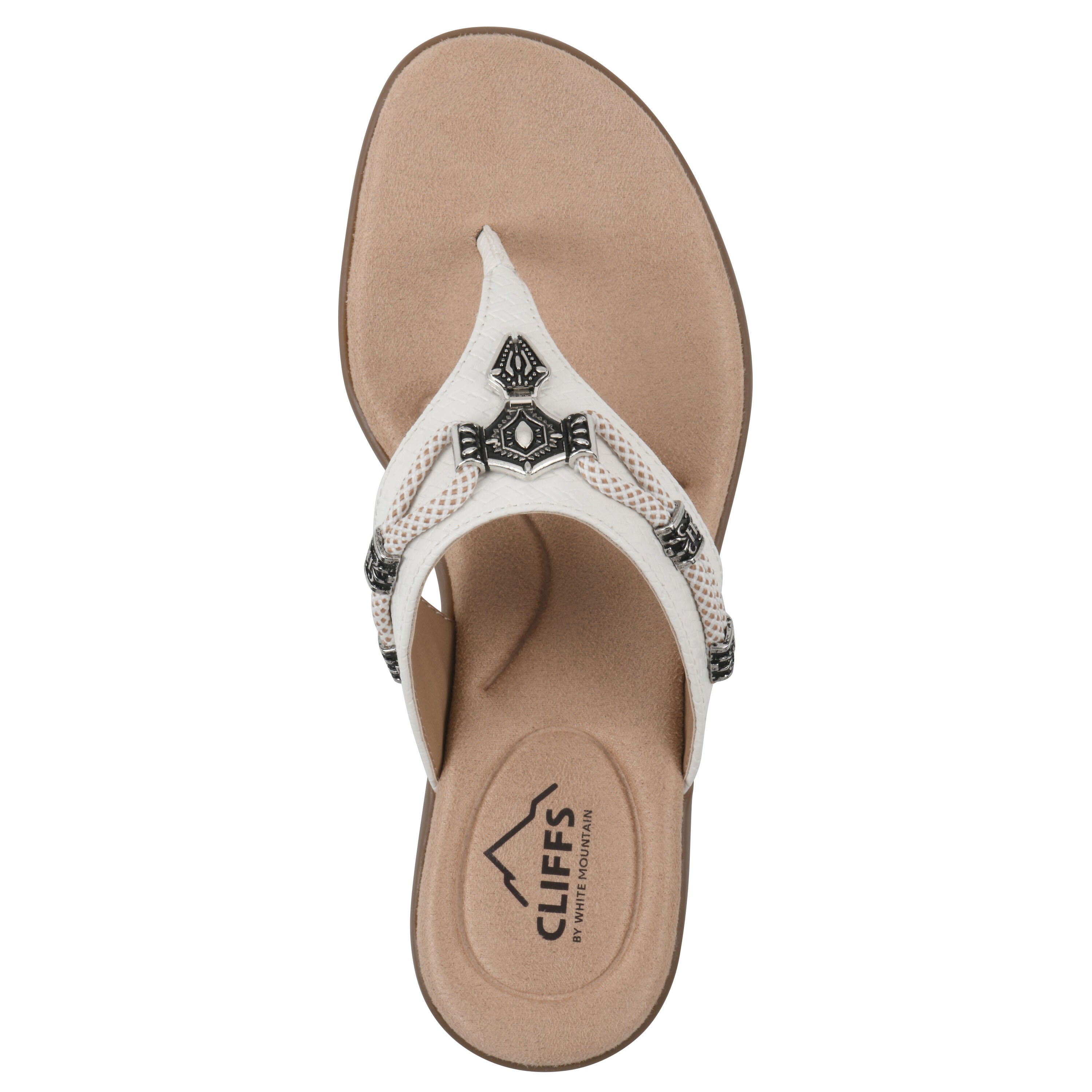 Bainah Thong Sandal, WHITE WOVEN, alternate image number 4