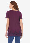 Lace-Trim T-Shirt, , on-hover image number null