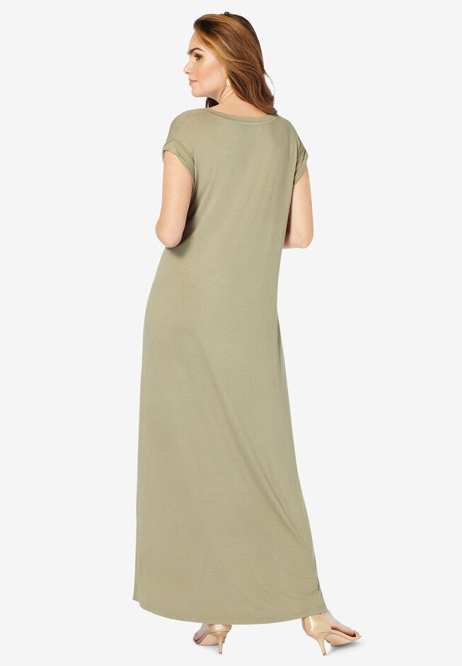 Side-Slit T-Shirt Dress, , on-hover image number 1