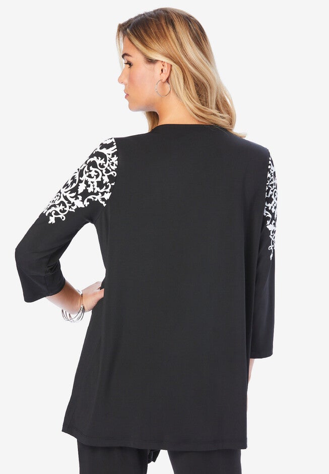 Ultrasmooth Fabric® Cardigan and Tank Set, , on-hover image number null