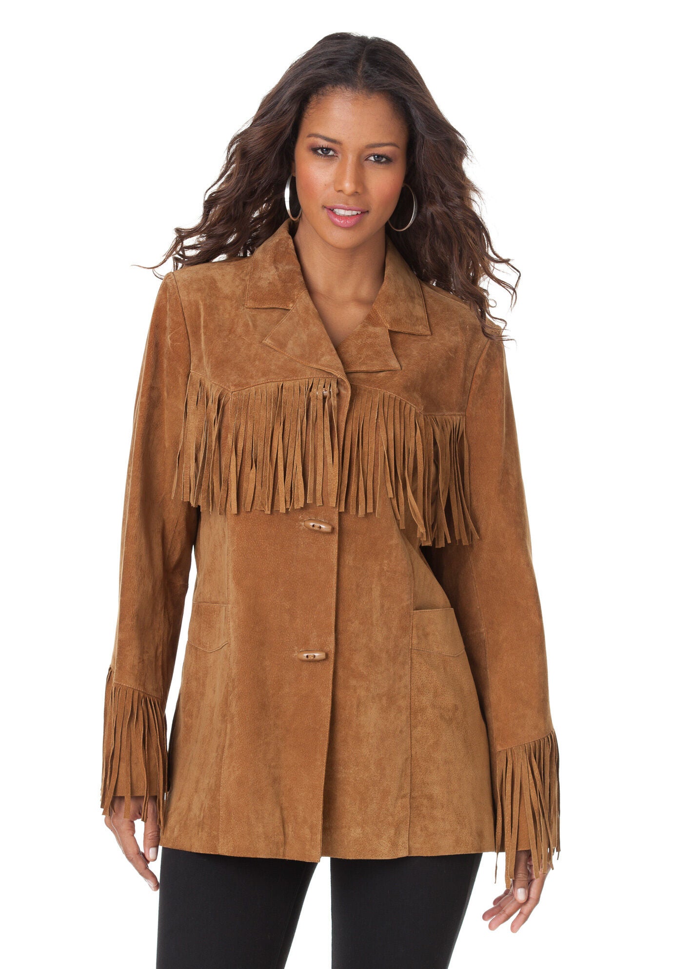 Suede fringe jacket cheap