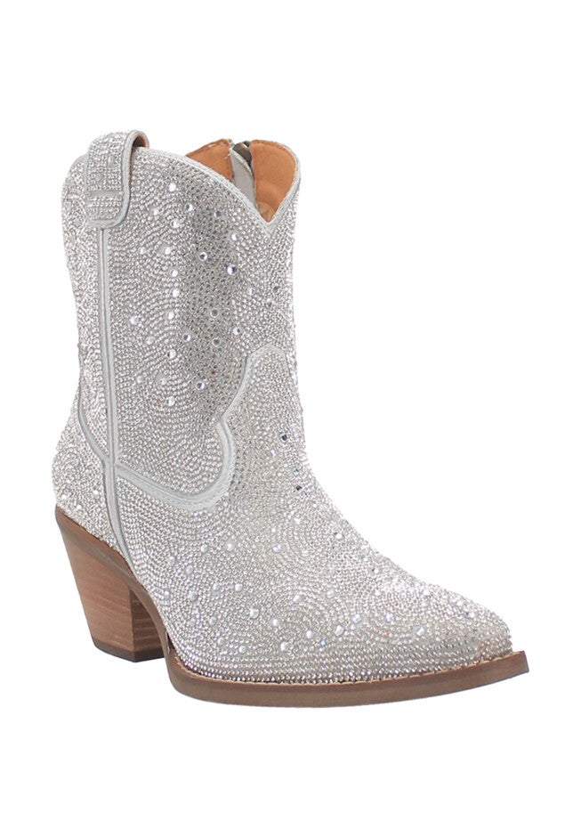 Rhinestone Cowgirl Mid Calf Boot, SILVER, hi-res image number null