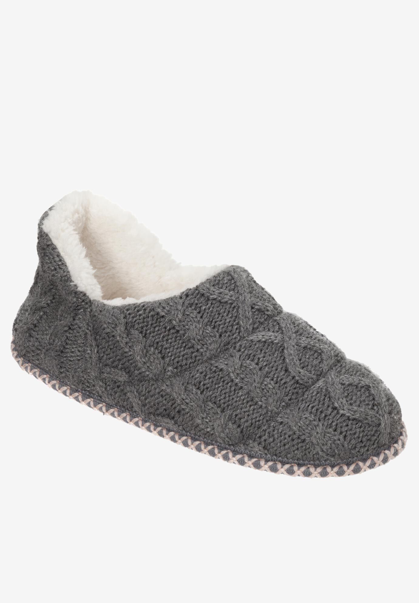 dearfoam cable knit slippers