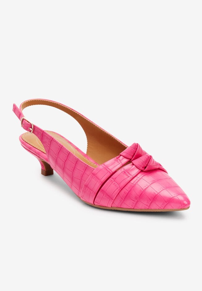 The Poppy Slingback, PINK CROCO, hi-res image number 0