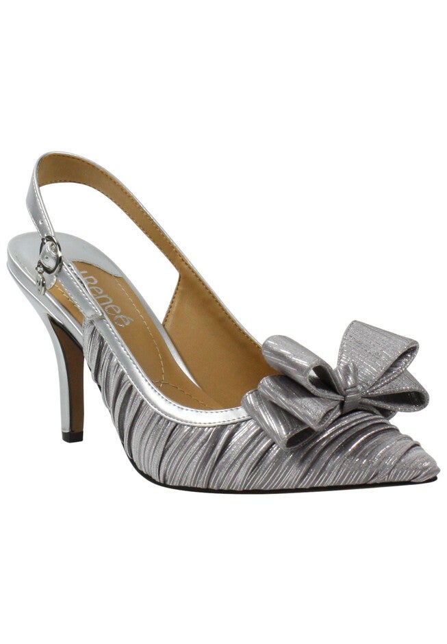 Chrise Slingback Pump by J. Renee®, GRAY SILVER, hi-res image number 0
