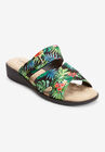 The Pandora Sandal , BLACK FLORAL, hi-res image number null