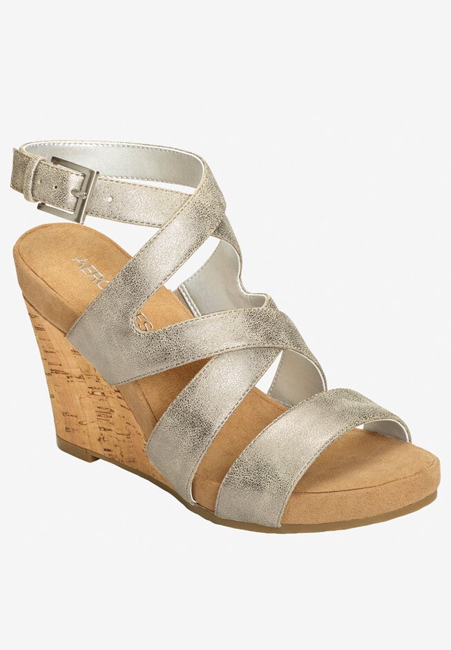 Silver Plush Wedge by Aerosoles®, SILVER METALLIC, hi-res image number null