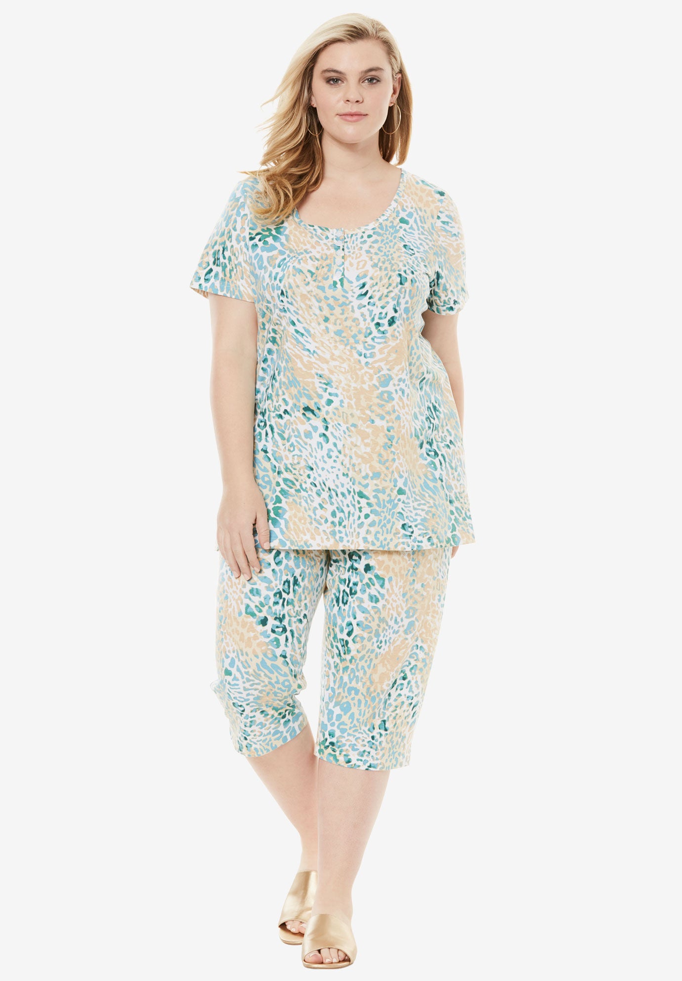 plus size capri sets cheap
