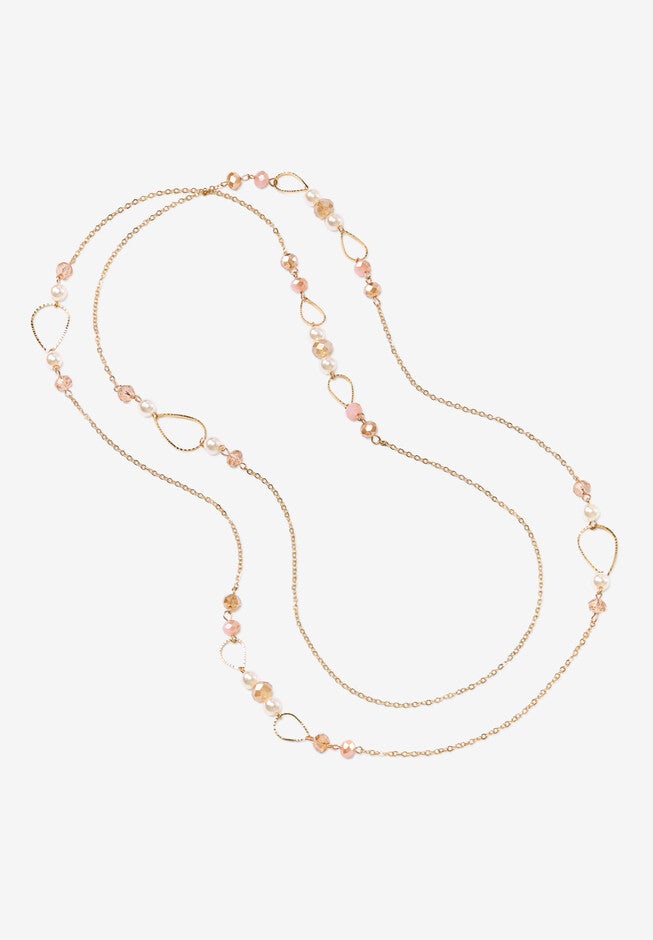 Beaded Chain Layered Necklace, , alternate image number 1