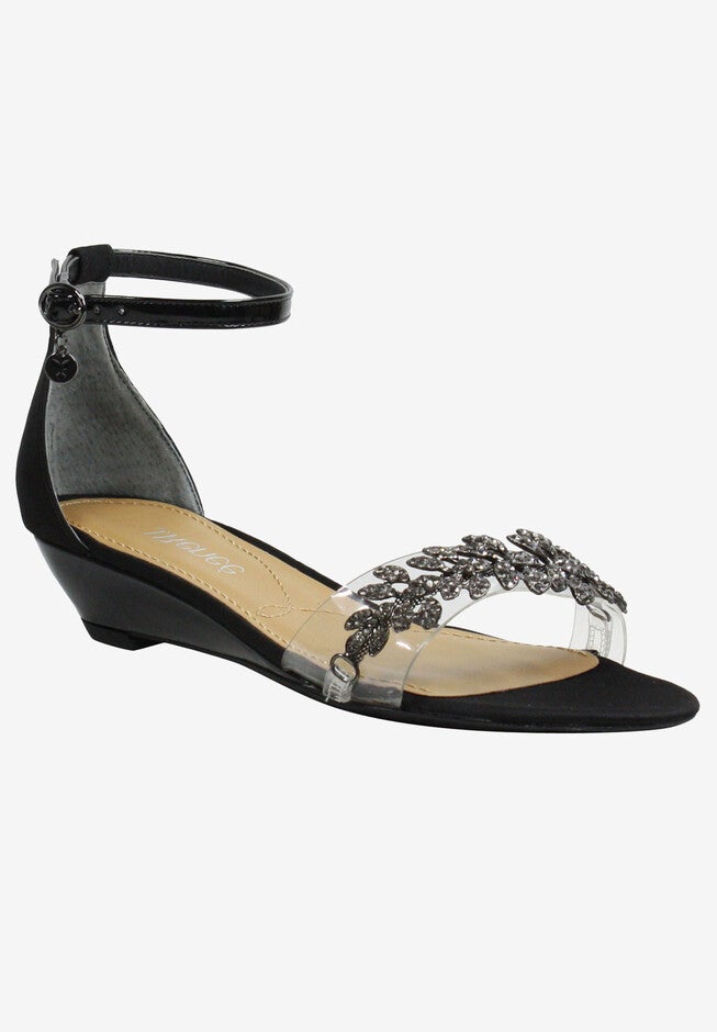 Eviana Sandal , BLACK SATIN, hi-res image number 0