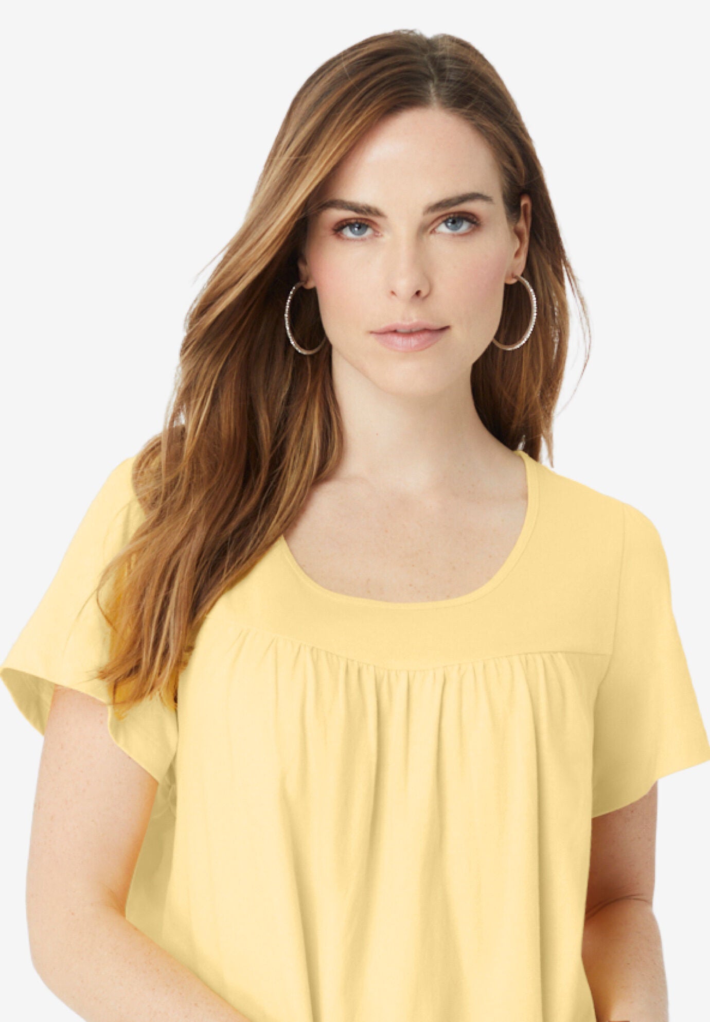 Shirred Ultimate Tee, , alternate image number 2