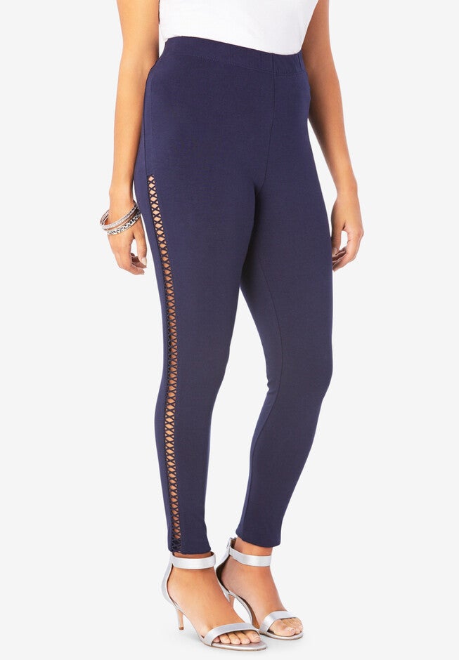 Crochet Essential Stretch Legging, NAVY, hi-res image number null