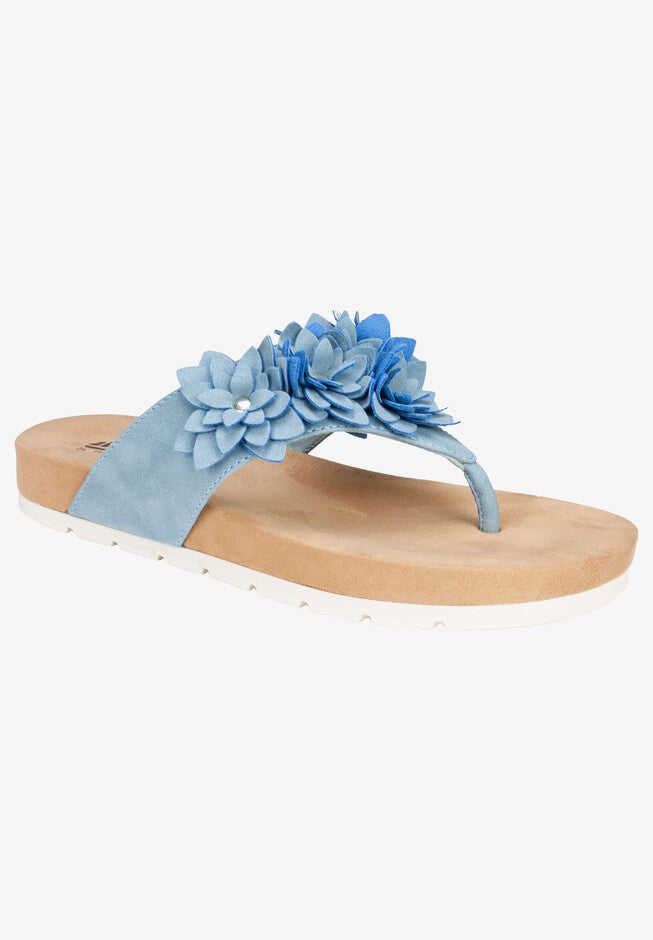 Terris Sandal , LT BLUE NUBUCK, hi-res image number null