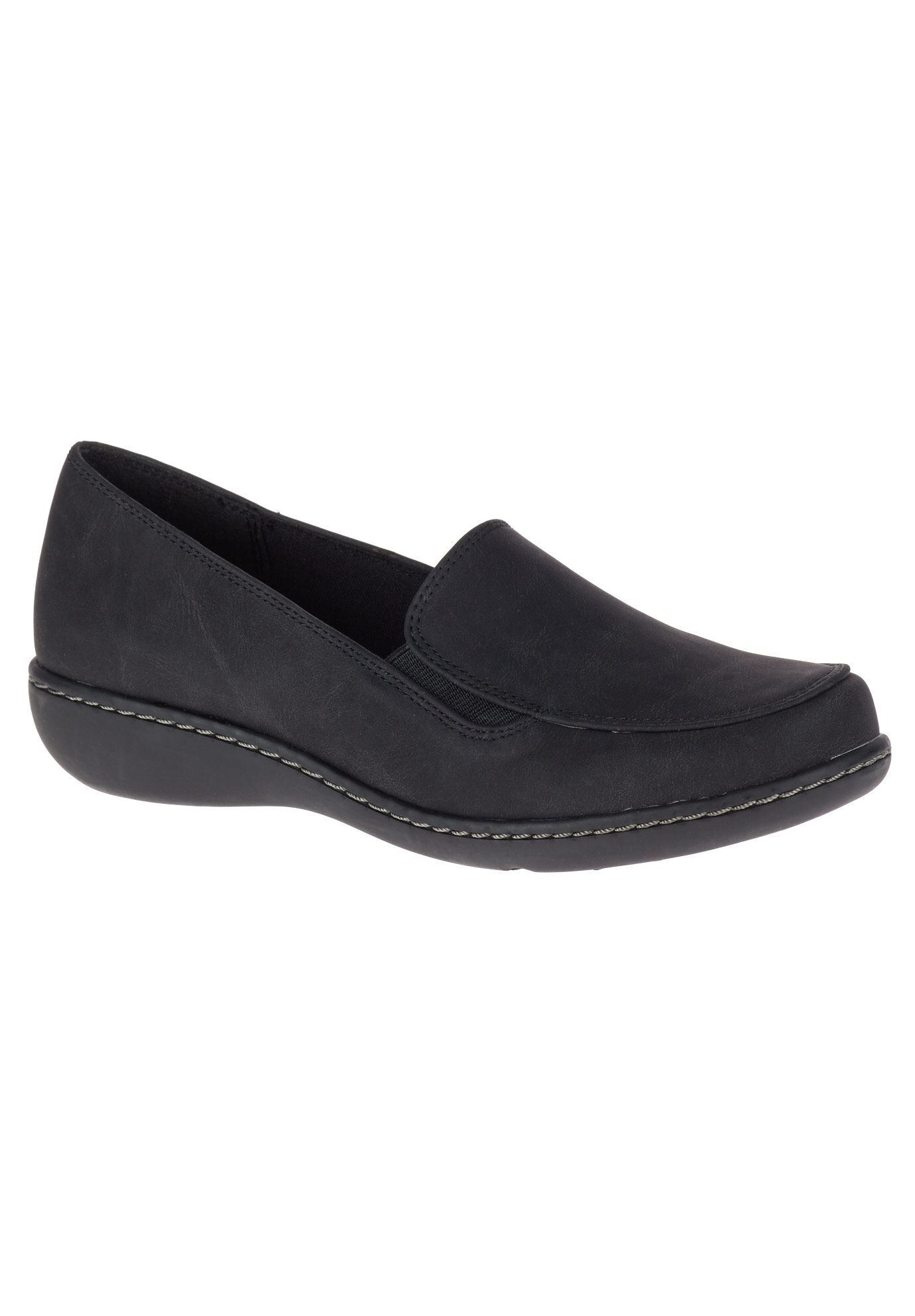 Jaylene Slip-Ons by Soft Style, BLACK NUBUCK, hi-res image number 0