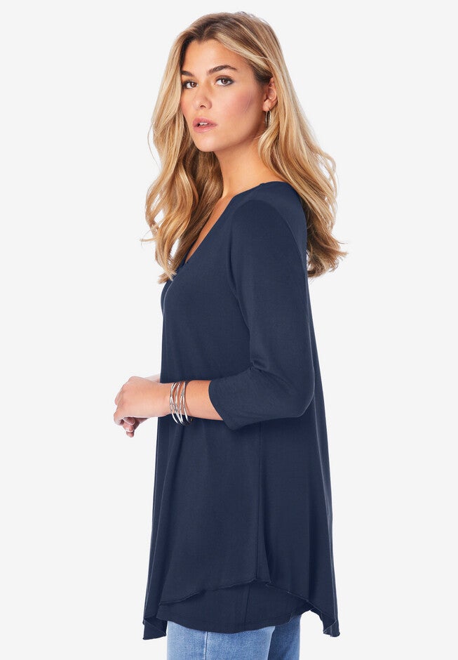 Shirred Overlay Ultra Femme Top, , alternate image number 2