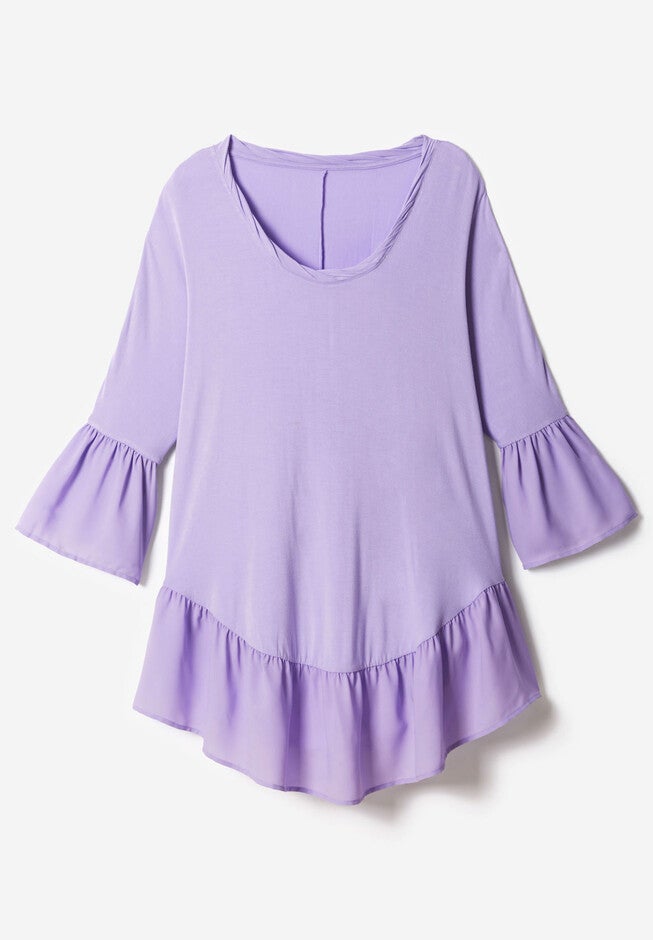 Ruffle-Hem Drape Tunic, , alternate image number 3
