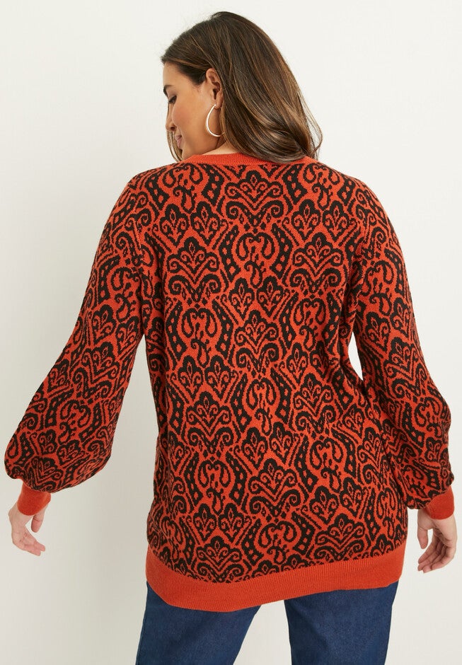 Jacquard Pullover Sweater, , on-hover image number null