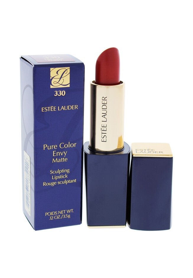 Pure Color Envy Matte Sculpting Lipstick - 0.12 Oz Lipstick, DECISIVE POPPY, hi-res image number 0