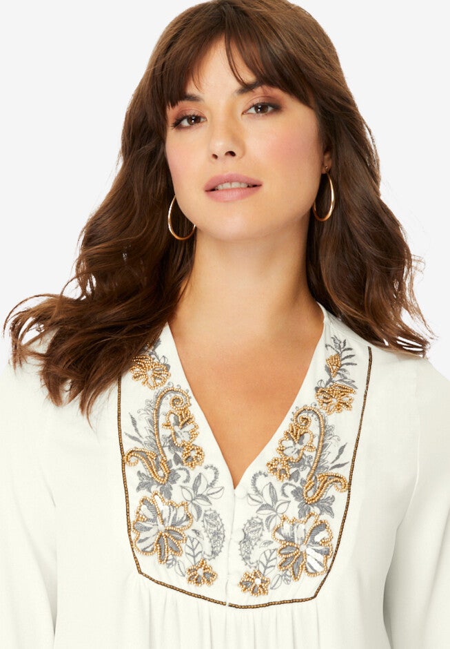 Embellished Georgette Tunic, , alternate image number 3