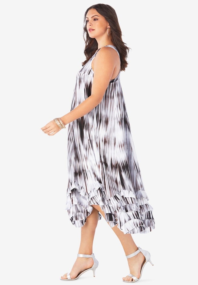 7-Day Three-Quarter Sleeve Grommet Notch Tunic, , alternate image number null