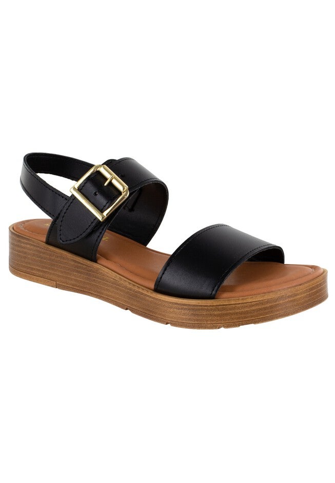 Tay-Italy Sandal , BLACK LEATHER, hi-res image number 0