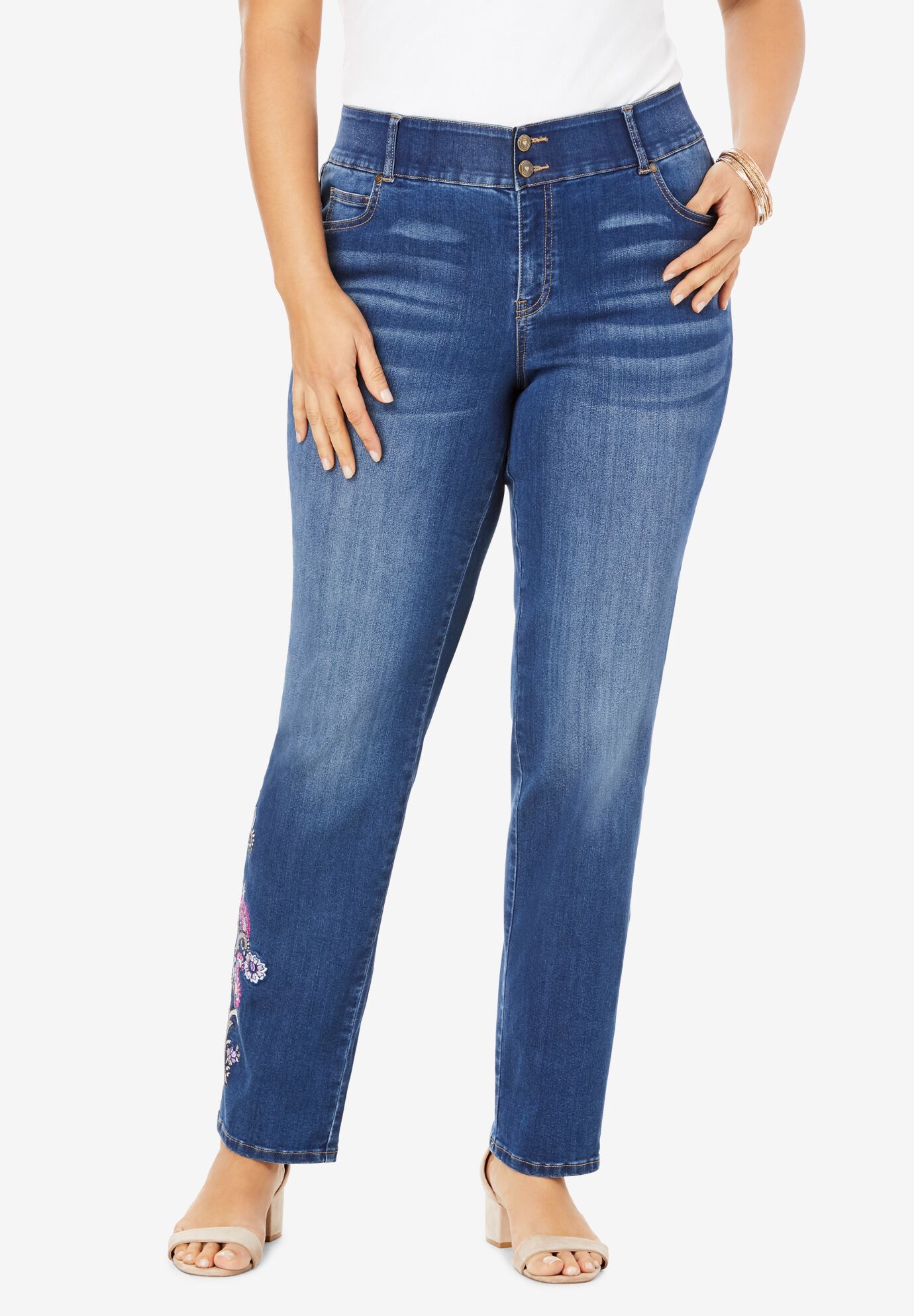 straight leg jeans curvy