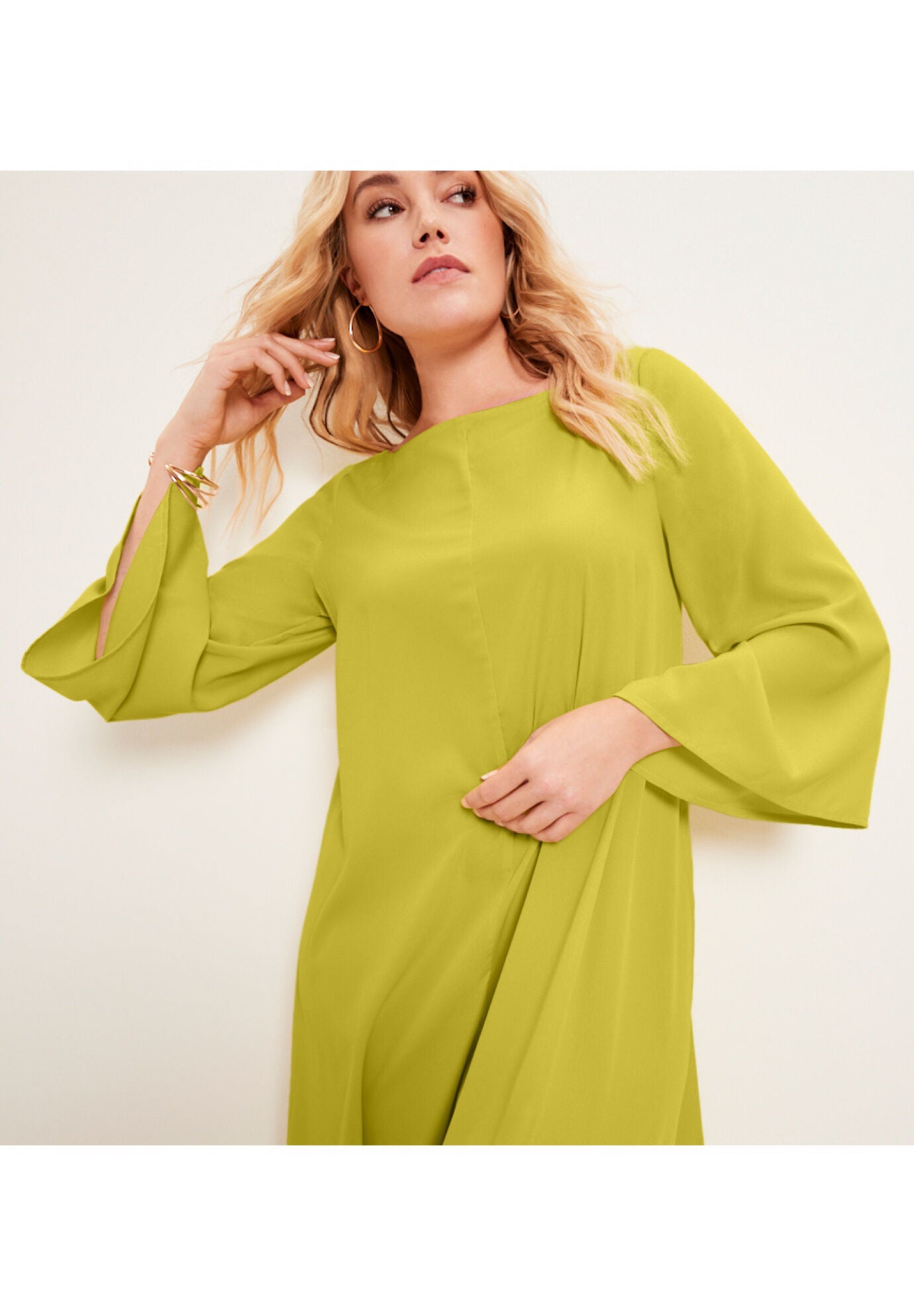 Bell-Sleeve Maxi Dress, , alternate image number 3
