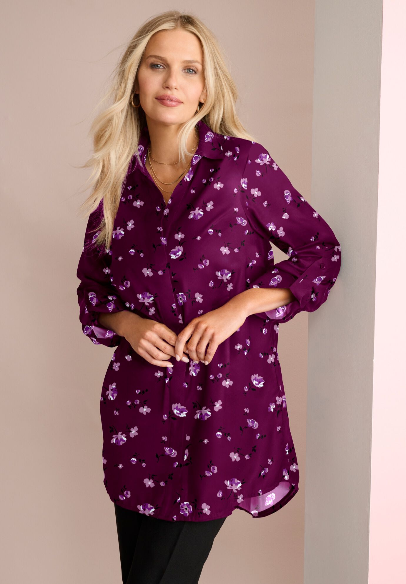 Georgette Big Shirt, , alternate image number 3