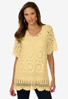 French Crochet Sweater, BANANA, hi-res image number 0